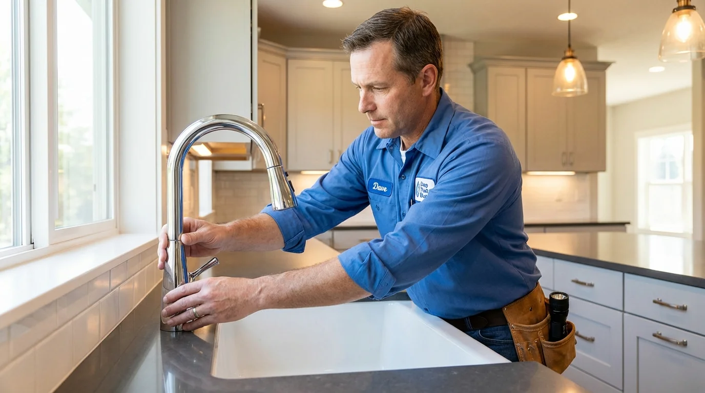 Kitchen faucet installation by Johns Plumbing LLC in Southgate